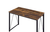 Zaidin Industrial Writing Desk Weathered Oak & Black Finish 92605-ACME