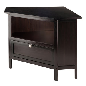 Winsome Wood Zena Corner TV & Media Stand, Espresso 92634-WINSOMEWOOD