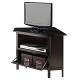 Winsome Wood Zena Corner TV & Media Stand, Espresso 92634-WINSOMEWOOD