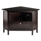 Winsome Wood Zena Corner TV & Media Stand, Espresso 92634-WINSOMEWOOD