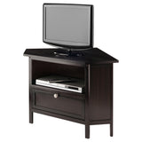 Winsome Wood Zena Corner TV & Media Stand, Espresso 92634-WINSOMEWOOD