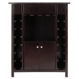 Winsome Wood Yukon Wine Cabinet, Expandable Top, Espresso 92655-WINSOMEWOOD