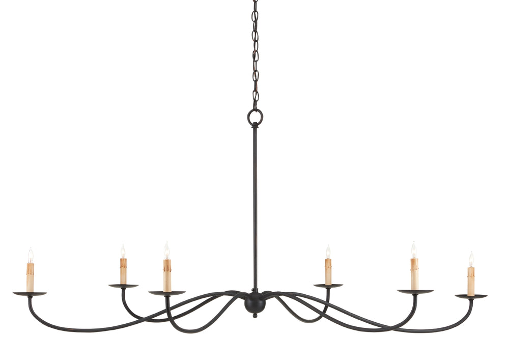 Saxon Black Chandelier: Stunning 63-Inch Wrought Iron Fixture with Modern Elegance for Your Home