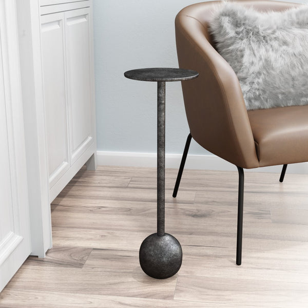 Zuo Modern Sunny Aluminum Modern Commercial Grade Side Table Antique Black Aluminum