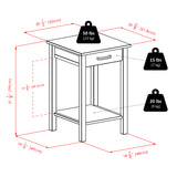 Winsome Wood Liso End Table / Printer Table with Drawer and Shelf 92719-WINSOMEWOOD