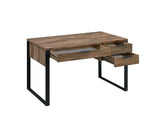 Aflo Industrial Writing Desk  Weathered Oak & Black Finish 92725-ACME