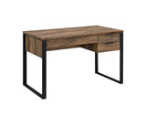 Aflo Industrial Writing Desk  Weathered Oak & Black Finish 92725-ACME