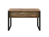 Aflo Industrial Writing Desk  Weathered Oak & Black Finish 92725-ACME