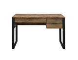 Aflo Industrial Writing Desk  Weathered Oak & Black Finish 92725-ACME