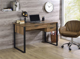 Aflo Industrial Writing Desk  Weathered Oak & Black Finish 92725-ACME