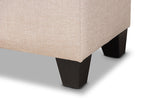 Baxton Studio Fera Modern and Contemporary Beige Fabric Upholstered Storage Ottoman