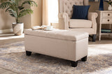 Baxton Studio Fera Modern and Contemporary Beige Fabric Upholstered Storage Ottoman