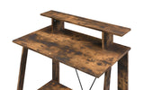 Nypho Industrial Writing Desk Weathered Oak & Black Finish 92730-ACME