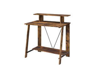 Nypho Industrial Writing Desk Weathered Oak & Black Finish 92730-ACME