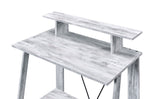 Nypho Industrial Writing Desk Antique White & Black Finish 92732-ACME