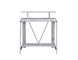 Nypho Industrial Writing Desk Antique White & Black Finish 92732-ACME