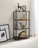 Nypho Industrial Bookshelf Weathered Oak & Black Finish 92735-ACME