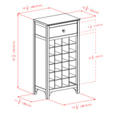 Winsome Wood Ancona Modular Wine Cabinet with One Drawer & 24-Bottle 92738-WINSOMEWOOD