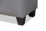 Baxton Studio Fera Modern and Contemporary Gray Fabric Upholstered Storage Ottoman