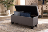 Baxton Studio Fera Modern and Contemporary Gray Fabric Upholstered Storage Ottoman