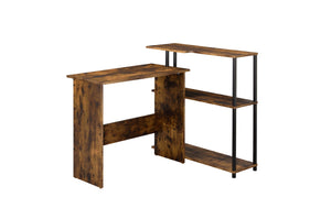 Ievi Industrial Writing Desk Weathered Oak & Black Finish 92750-ACME