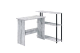 Ievi Industrial Writing Desk Antique White & Black Finish 92752-ACME