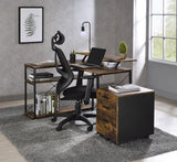 Drebo Industrial Writing Desk Weathered Oak & Black Finish 92755-ACME