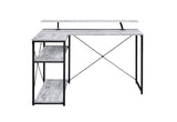 Drebo Industrial Writing Desk Antique White & Black Finish 92757-ACME