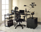 Drebo Industrial Writing Desk Black Finish 92759-ACME