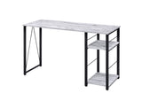 Vadna Industrial Writing Desk Antique White & Black Finish 92767-ACME