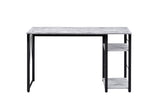 Vadna Industrial Writing Desk Antique White & Black Finish 92767-ACME