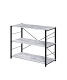 Tesadea Industrial Bookshelf Antique White & Black Finish 92771-ACME