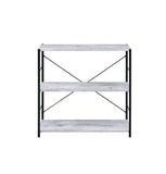 Tesadea Industrial Bookshelf Antique White & Black Finish 92771-ACME