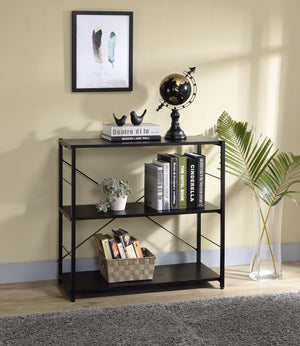 Tesadea Industrial Bookshelf Black Finish 92772-ACME