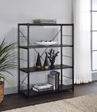 Tesadea Industrial Bookshelf Black Finish 92775-ACME