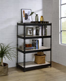 Decmus Industrial Bookshelf Natural & Black Finish 92784-ACME