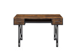 Settea Industrial Computer Desk Weathered Oak & Black Finish 92795-ACME