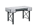 Settea Industrial Computer Desk Antique White & Black Finish 92797-ACME