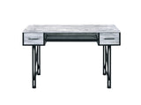 Settea Industrial Computer Desk Antique White & Black Finish 92797-ACME