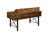 Safea Industrial Computer Desk Weathered Oak & Black Finish 92800-ACME