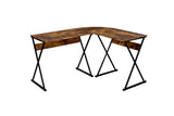 Zafiri Industrial Writing Desk Weathered Oak & Black Finish 92810-ACME