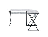 Zafiri Industrial Writing Desk Antique White & Black Finish 92812-ACME