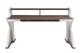 Brancaster Industrial Writing Desk Retro Brown TGL (G Brown) • Aluminum (Aluminum) 92857-ACME