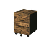 Abner Transitional File Cabinet Weathered Oak • Inside Drawer: Black 92885-ACME