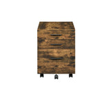 Abner Transitional File Cabinet Weathered Oak • Inside Drawer: Black 92885-ACME