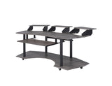 Eleazar Contemporary Music Recording Studio Desk Black Oak 92895-ACME