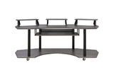 Eleazar Contemporary Music Recording Studio Desk Black Oak 92895-ACME