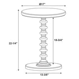 White Round Spindle Table