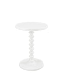 White Round Spindle Table