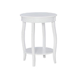 White Round Table With Shelf